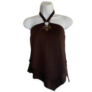 Brown Halter Top (Tankini) - Becca